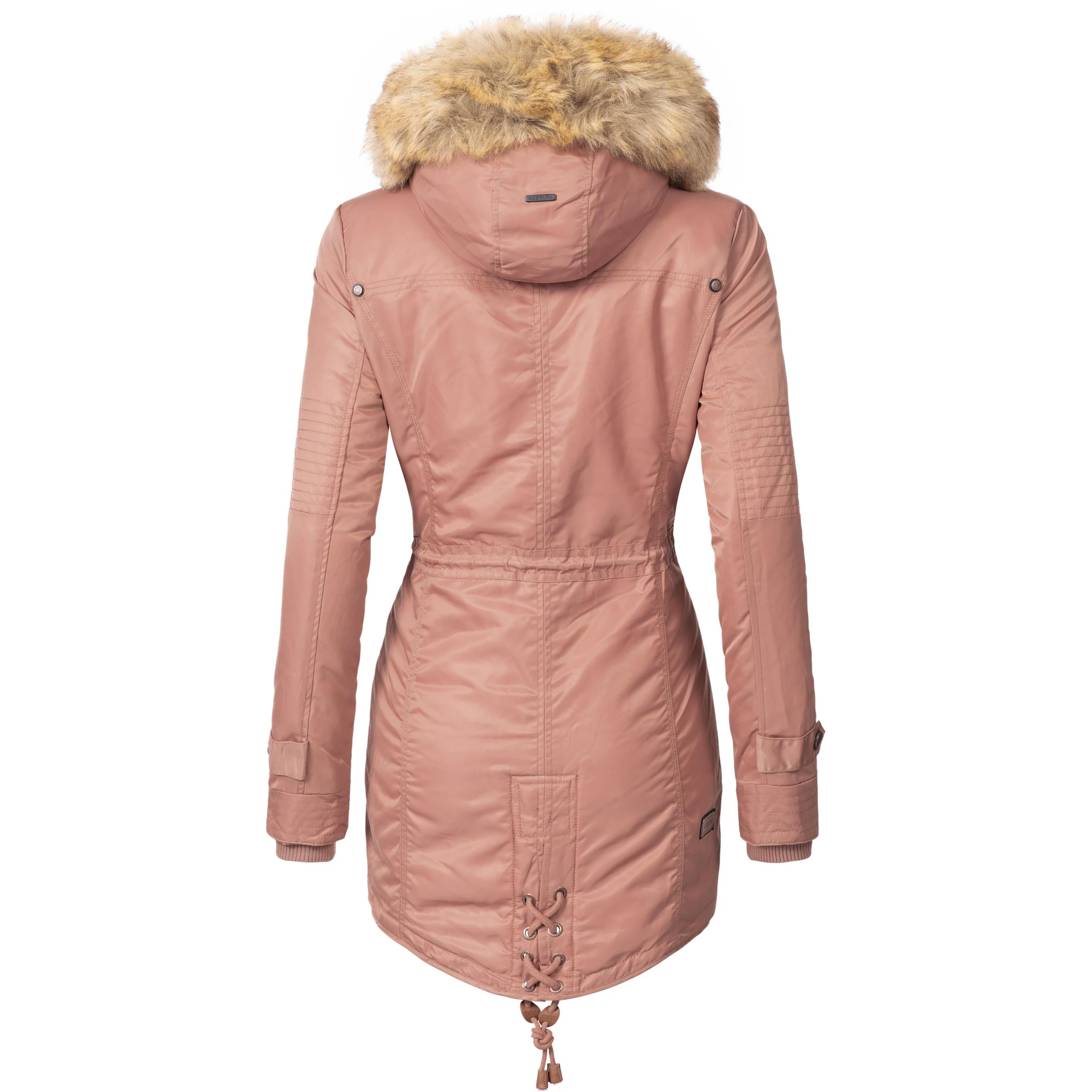 Зимнее пальто Navahoo "La Viva", качественная зимняя парка с крупным искусственным мехом, коричневый