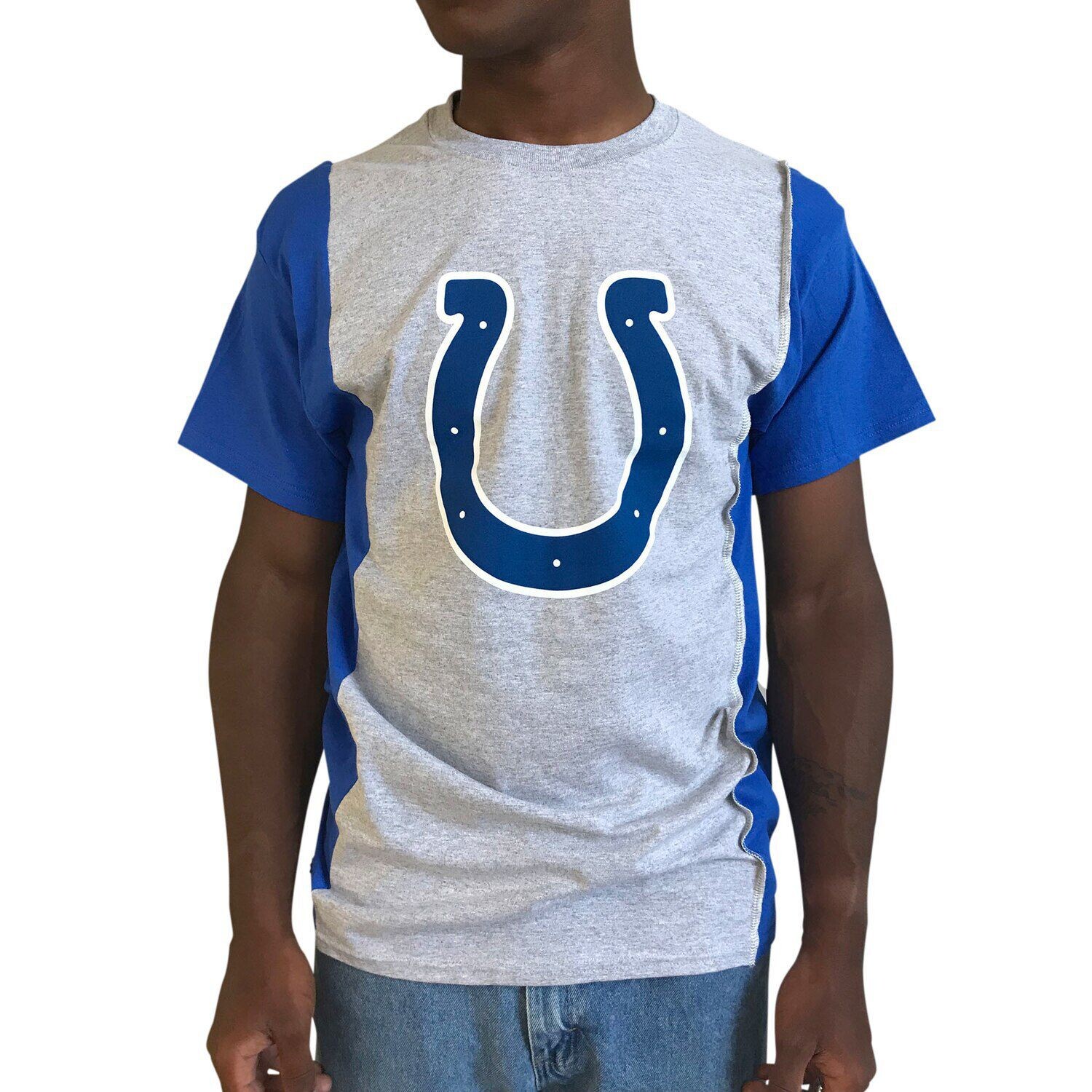 Мужская футболка Refried Apparel Grey/Royal Indianapolis Colts из экологически чистого материала с разрезом
Мужская футболка Refried Apparel Grey/Royal Indianapolis Colts из экологически чистого материала с разрезом