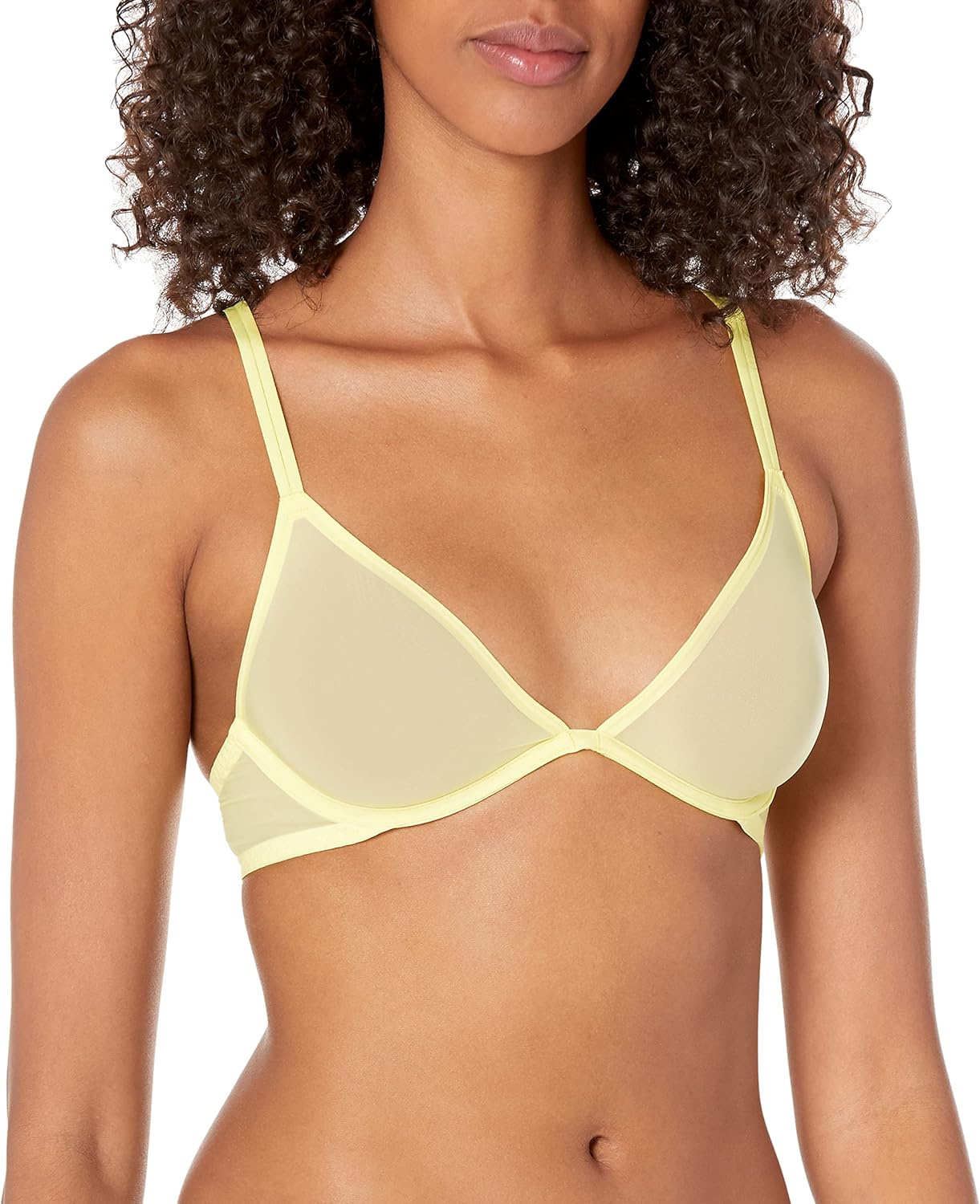 Женский прозрачный бюстгальтер Calvin Klein Marquisette без подкладки с глубоким вырезом, New Yellow
Женский прозрачный бюстгальтер Calvin Klein Marquisette без подкладки с глубоким вырезом, New Yellow