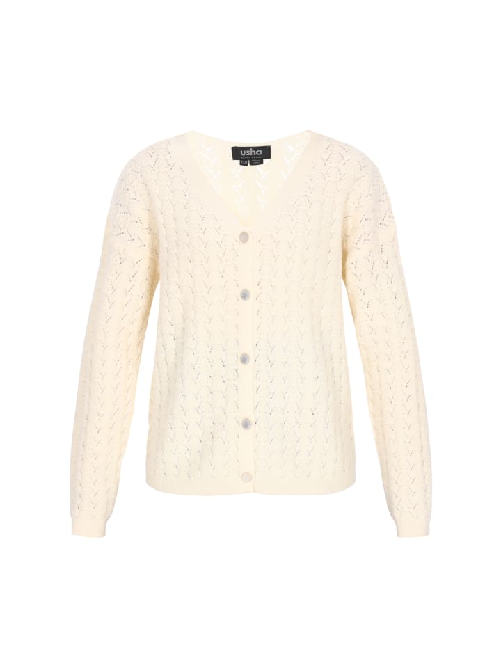 Usha BLACK LABEL Женский кардиган кремового цвета
Usha BLACK LABEL Женский кардиган кремового цвета
