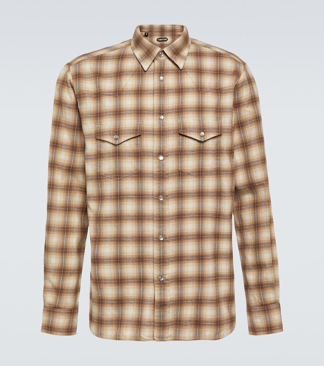 Рубашка оксфорд из смесового хлопка в клетку Tom Ford, коричневый
Рубашка оксфорд из смесового хлопка в клетку Tom Ford, коричневый