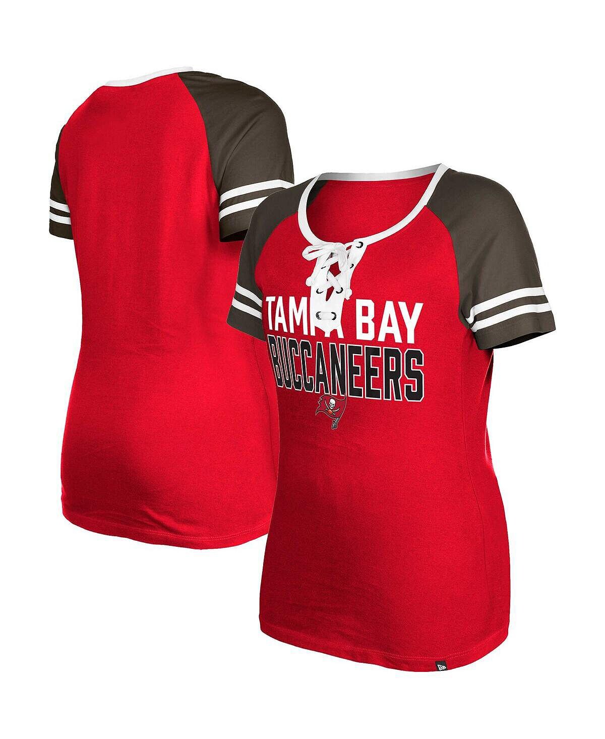 Красная женская футболка Tampa Bay Buccaneers на шнуровке реглан New Era, красный
Красная женская футболка Tampa Bay Buccaneers на шнуровке реглан New Era, красный