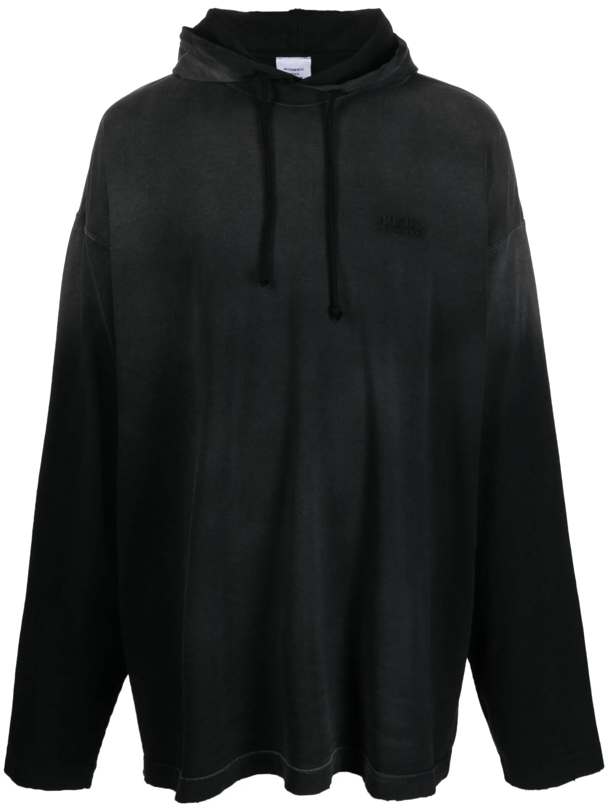 Худи с эффектом потертости Vetements, черный
Худи с эффектом потертости Vetements, черный