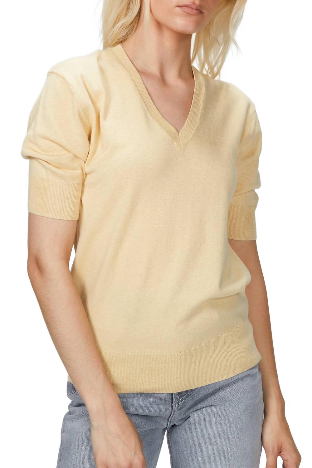 Топ с V-образным вырезом и рукавами 3/4 в медовом цвете 6397, Honey
Топ с V-образным вырезом и рукавами 3/4 в медовом цвете 6397, Honey