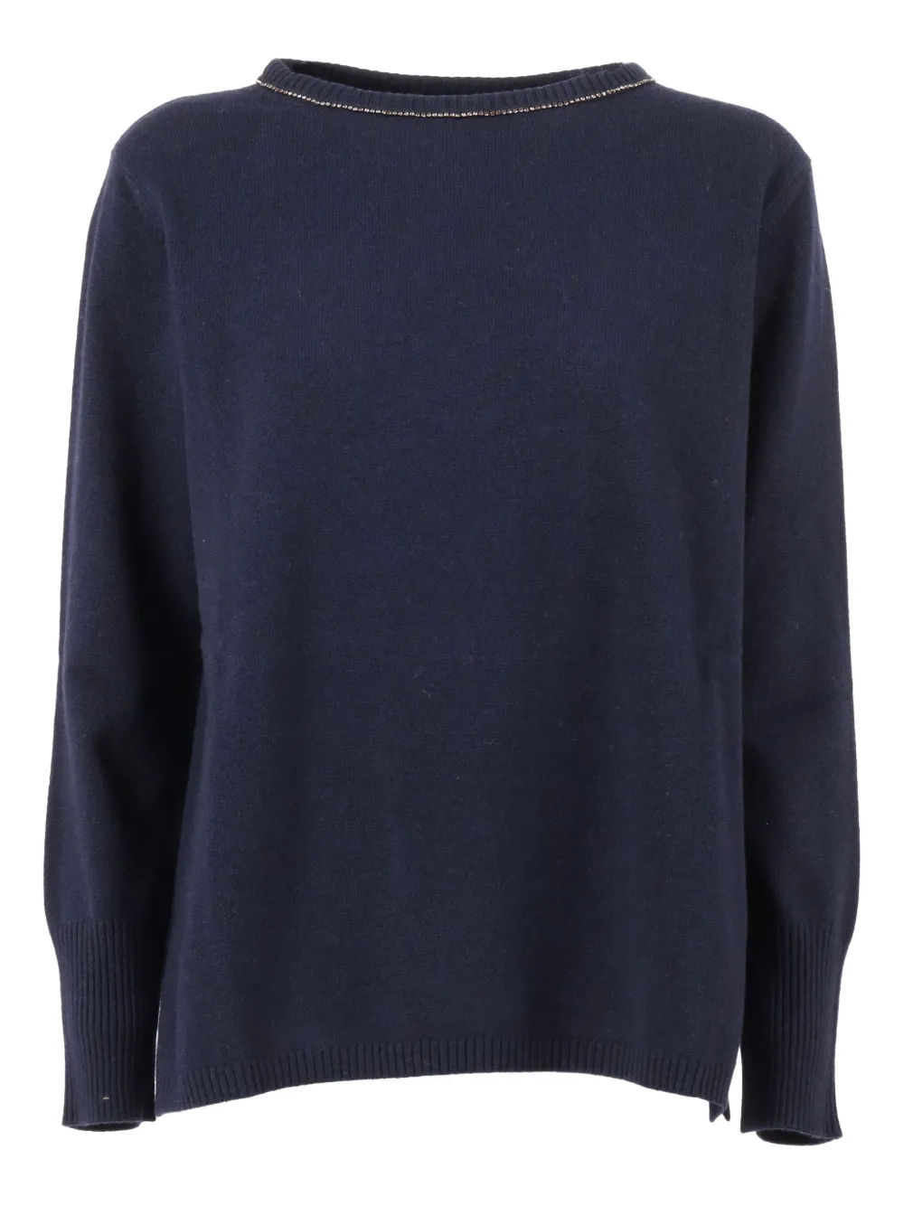 Украшенный свитер с вырезом-лодочкой Kangra, синий 
Украшенный свитер с вырезом-лодочкой Kangra, синий