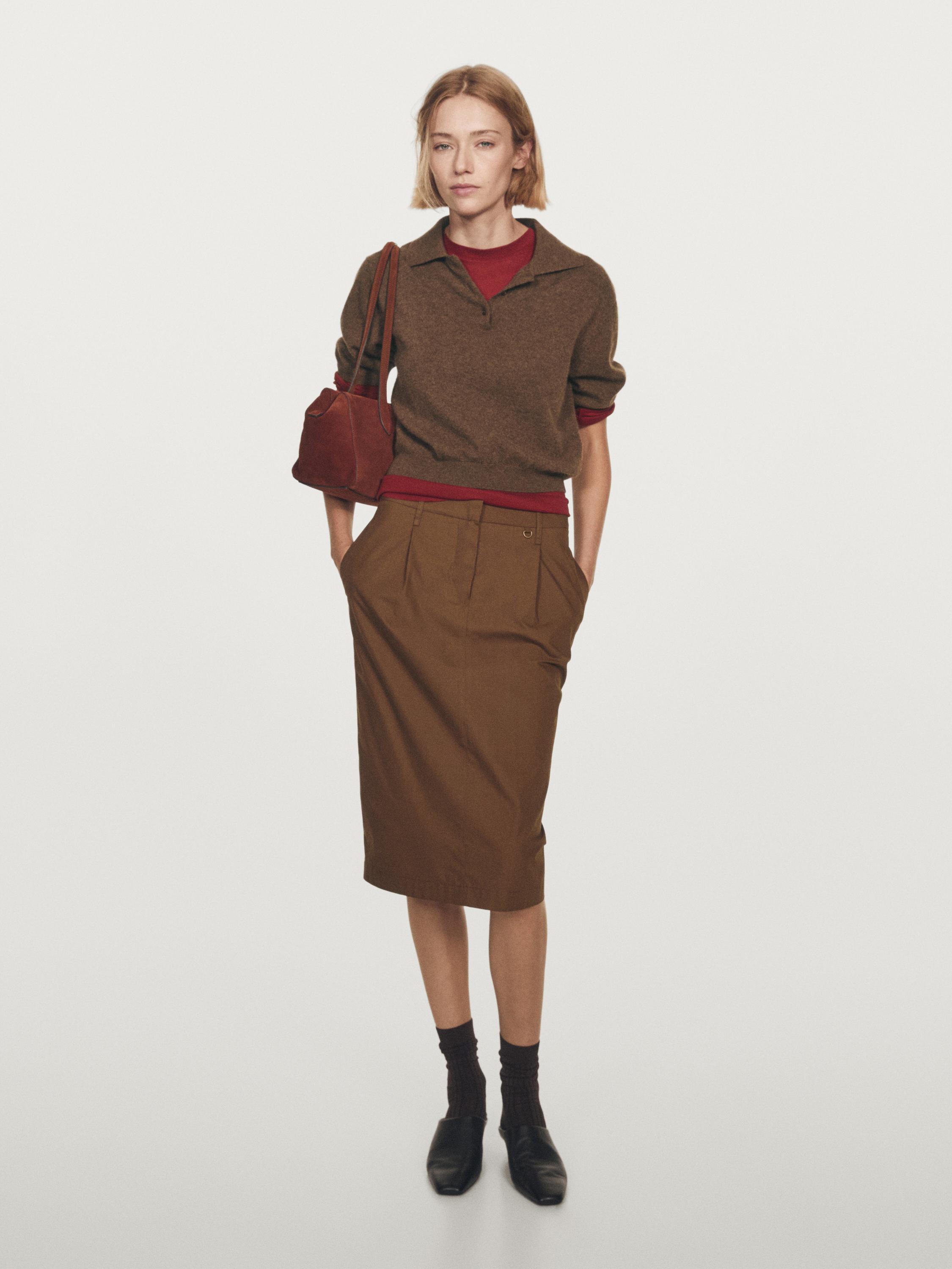 Трикотажный свитер с короткими рукавами из 100% кашемира Massimo Dutti, Toffee
Трикотажный свитер с короткими рукавами из 100% кашемира Massimo Dutti, Toffee