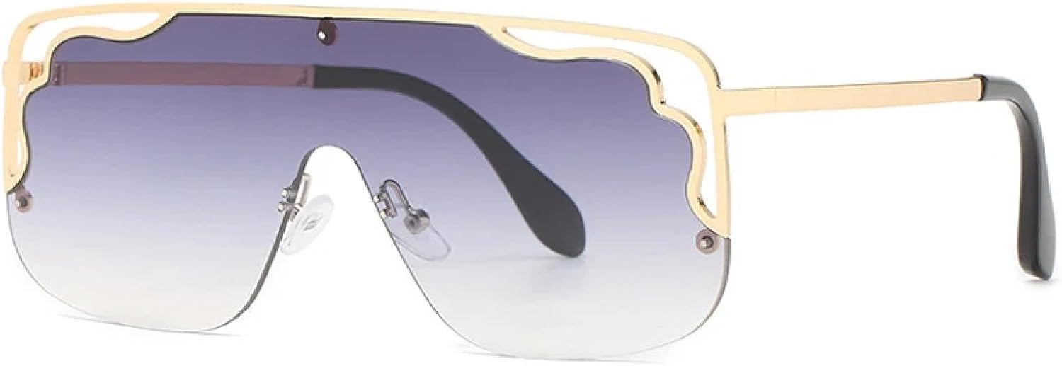 Модные цельные солнцезащитные очки для женщин и мужчин в металлической оправе, с полой конструкцией, для активного отдыха и путешествий, защита от УФ-излучения UV400 TKKTLLT, Gold Gradient Gray
Модные цельные солнцезащитные очки для женщин и мужчин в металлической оправе, с полой конструкцией, для активного отдыха и путешествий, защита от УФ-излучения UV400 TKKTLLT, Gold Gradient Gray