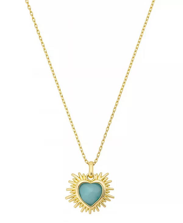Ожерелье с подвеской в форме сердца из кубического циркония и амазонита Unwritten, gold
Ожерелье с подвеской в форме сердца из кубического циркония и амазонита Unwritten, gold