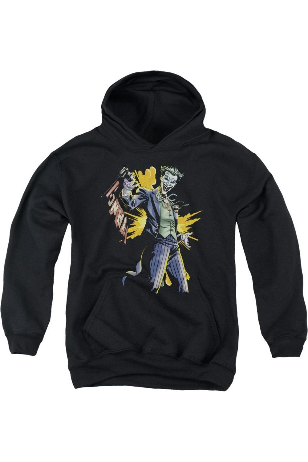 Батмен Джокер Бэнг молодежная толстовка с капюшоном Gildan, черный
Батмен Джокер Бэнг молодежная толстовка с капюшоном Gildan, черный