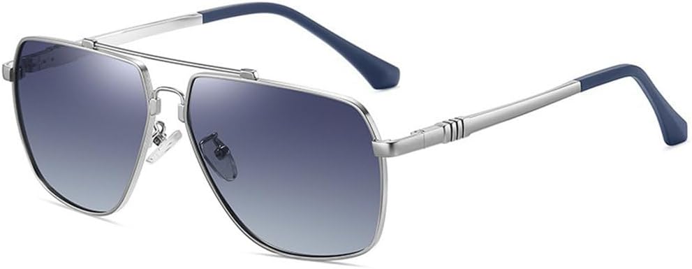 Мужские поляризованные солнцезащитные очки с металлическим корпусом, защита от ультрафиолета UV400, для путешествий на открытом воздухе, пляжа, вождения, рыбалки и других целей PRSTNN, Silver Gradient Blue
Мужские поляризованные солнцезащитные очки с металлическим корпусом, защита от ультрафиолета UV400, для путешествий на открытом воздухе, пляжа, вождения, рыбалки и других целей PRSTNN, Silver Gradient Blue