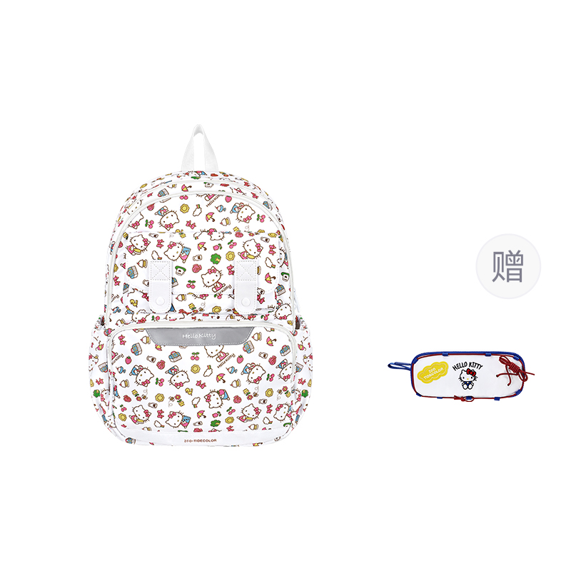 Sanrio Большой женский рюкзак из полиэстера белого цвета, Hello Kitty-White Color Print+Hello Kitty White Pen Pouch
Sanrio Большой женский рюкзак из полиэстера белого цвета, Hello Kitty-White Color Print+Hello Kitty White Pen Pouch