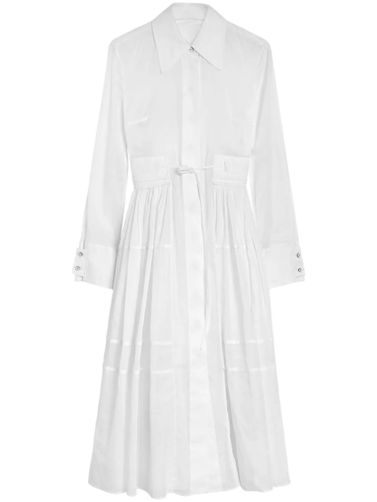 Jil Sander платье-рубашка с вырезом, белый
Jil Sander платье-рубашка с вырезом, белый