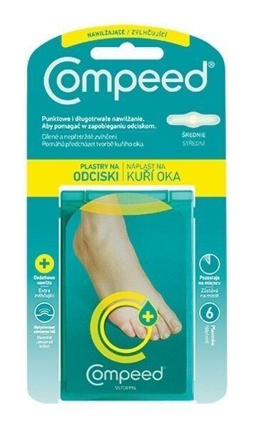 Пластыри от мозолей Compeed Plastry Na Odciski nawilżające, 6 шт
Пластыри от мозолей Compeed Plastry Na Odciski nawilżające, 6 шт