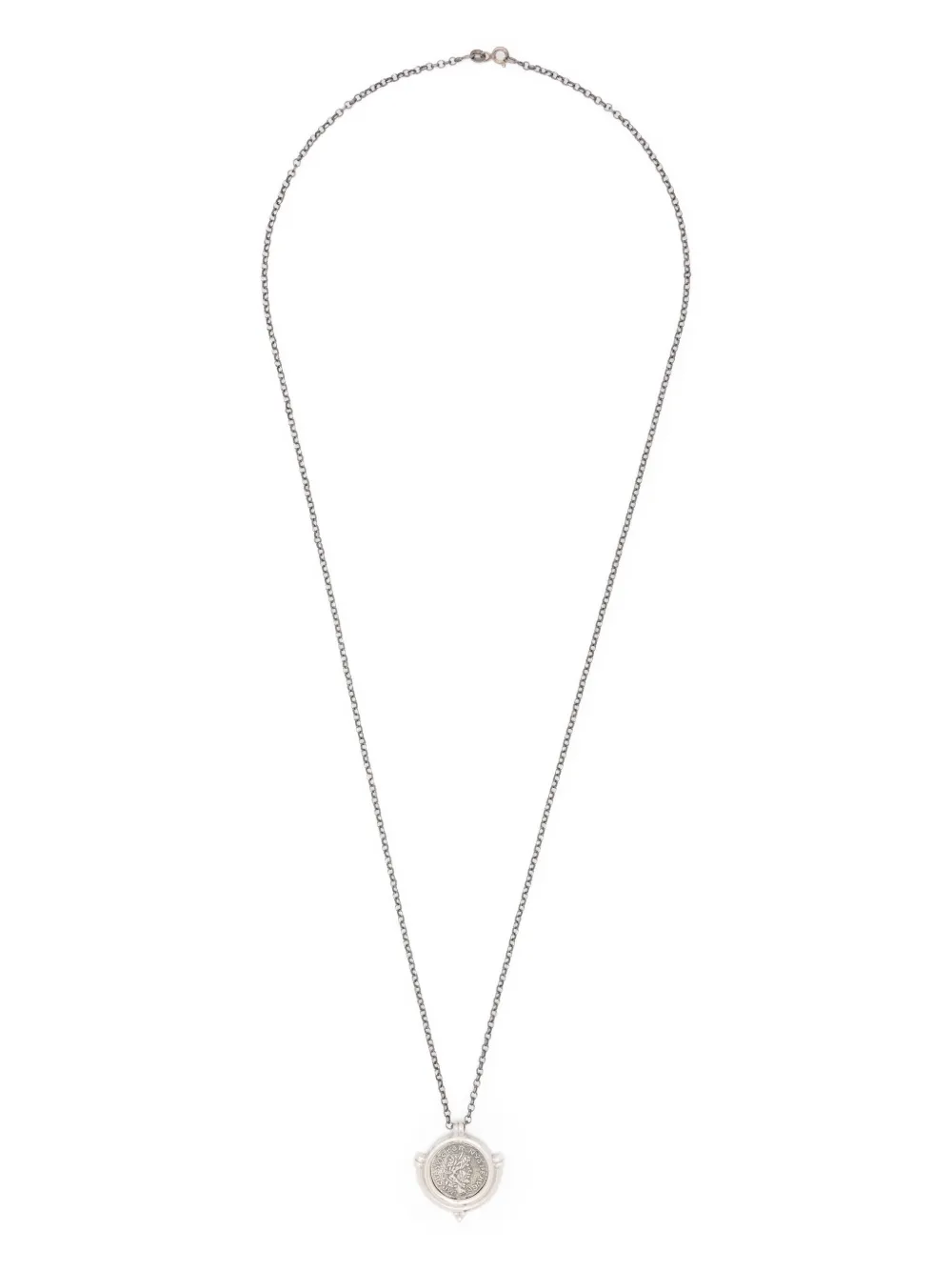 Колье с подвеской-монетой Obsidian, серебристый
Колье с подвеской-монетой Obsidian, серебристый
