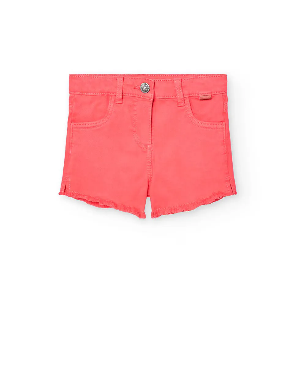 Однотонные шорты для девочек с потертым подолом Boboli, фуксия
Однотонные шорты для девочек с потертым подолом Boboli, фуксия