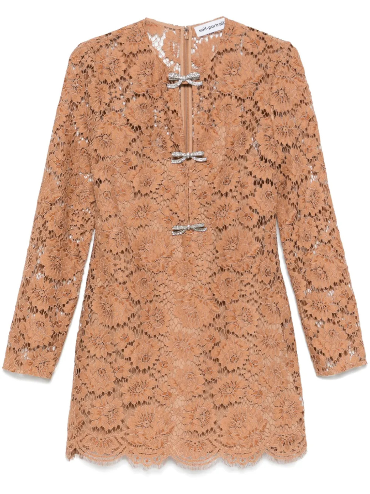 Мини-платье с кружевным бантом Self-Portrait, коричневый
Мини-платье с кружевным бантом Self-Portrait, коричневый
