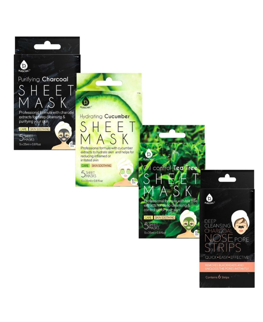 Полный набор необходимых средств по уходу за кожей: маски-салфетки с углем, маслом чайного дерева и огурцом, а также очищающие полоски для пор PURSONIC, черный и зеленый
Полный набор необходимых средств по уходу за кожей: маски-салфетки с углем, маслом чайного дерева и огурцом, а также очищающие полоски для пор PURSONIC, черный и зеленый