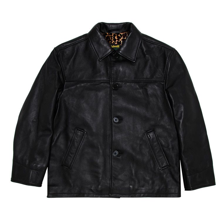 Пальто Supreme x Schott Leather Car Coat, Black
Пальто Supreme x Schott Leather Car Coat, Black