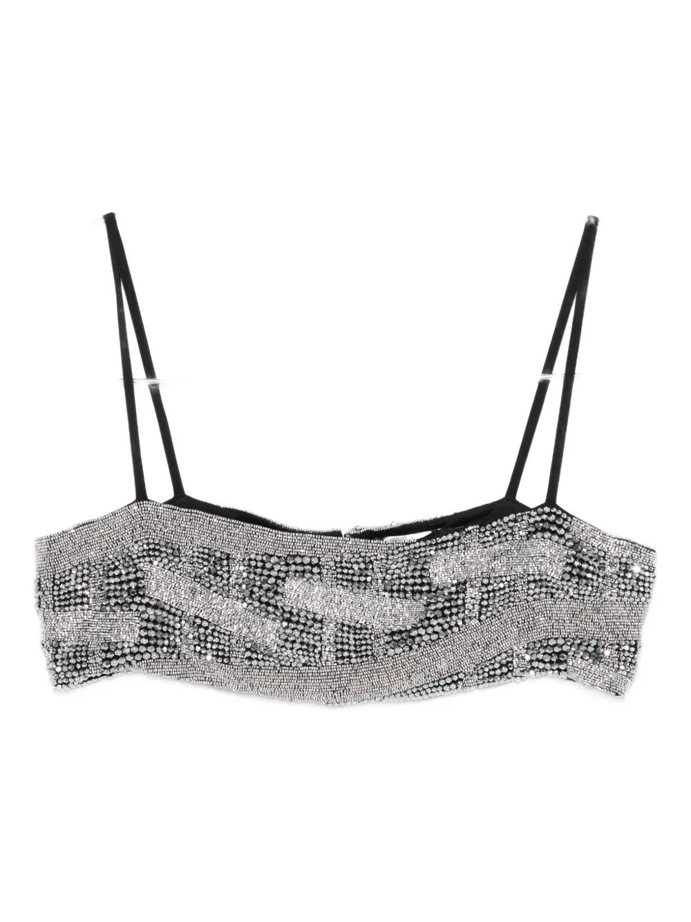 Укороченный топ с декором Amen, серебристый
Укороченный топ с декором Amen, серебристый