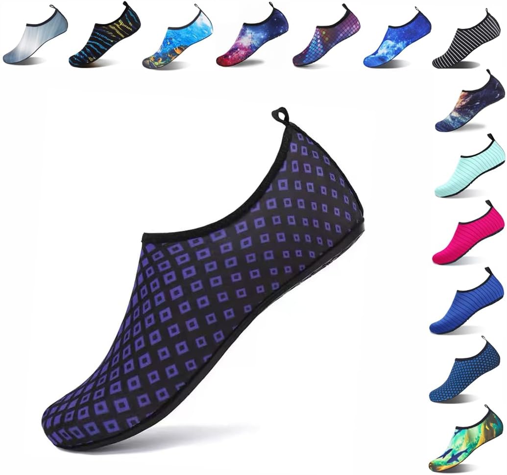Быстросохнущие нескользящие водные носки для женщин и мужчин, взрослых, купальные комплекты, одежда для пляжа, йоги, активного отдыха, кемпинга, бассейна, отпуска Vimanbite, фиолетовый
Быстросохнущие нескользящие водные носки для женщин и мужчин, взрослых, купальные комплекты, одежда для пляжа, йоги, активного отдыха, кемпинга, бассейна, отпуска Vimanbite, фиолетовый