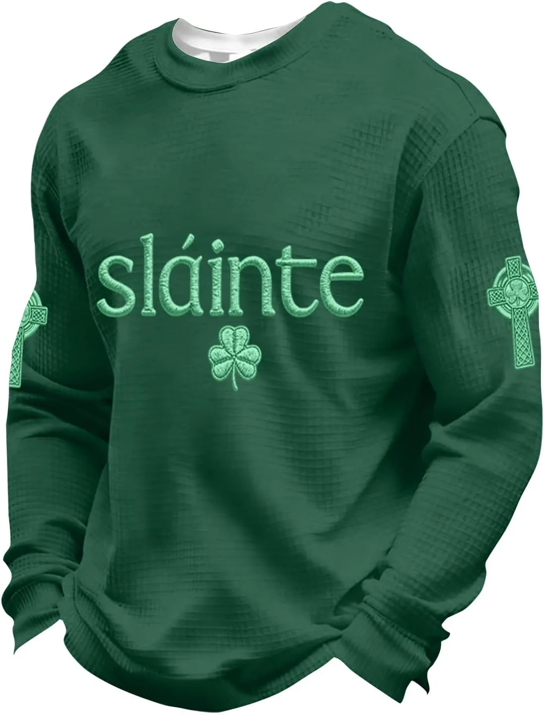 Футболка St. Patrick's Day с длинным рукавом и принтом Shamrock Flag
Футболка St. Patrick's Day с длинным рукавом и принтом Shamrock Flag