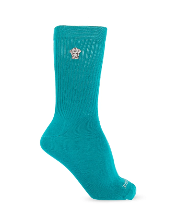 Ребристые носки с вышивкой Медузы. Versace, синий
Ребристые носки с вышивкой Медузы. Versace, синий