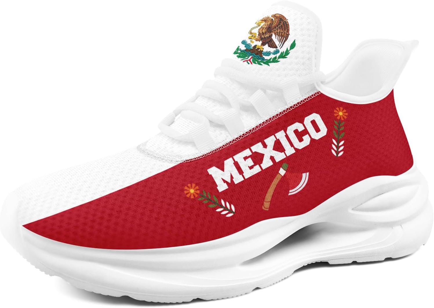 Кроссовки AWSOLE с флагом Мексики для мужчин и женщин, с сеткой, легкие, дышащие, стильные, для занятий спортом, бега и фитнеса, белый/красный/зеленый/коричневый
Кроссовки AWSOLE с флагом Мексики для мужчин и женщин, с сеткой, легкие, дышащие, стильные, для занятий спортом, бега и фитнеса, белый/красный/зеленый/коричневый