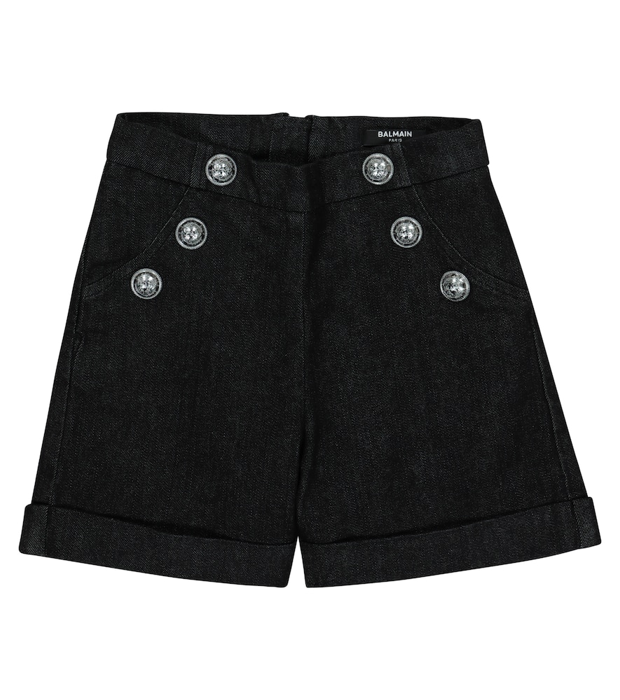 Шорты из стрейч-хлопкового денима Balmain Kids, 930-Nero
Шорты из стрейч-хлопкового денима Balmain Kids, 930-Nero