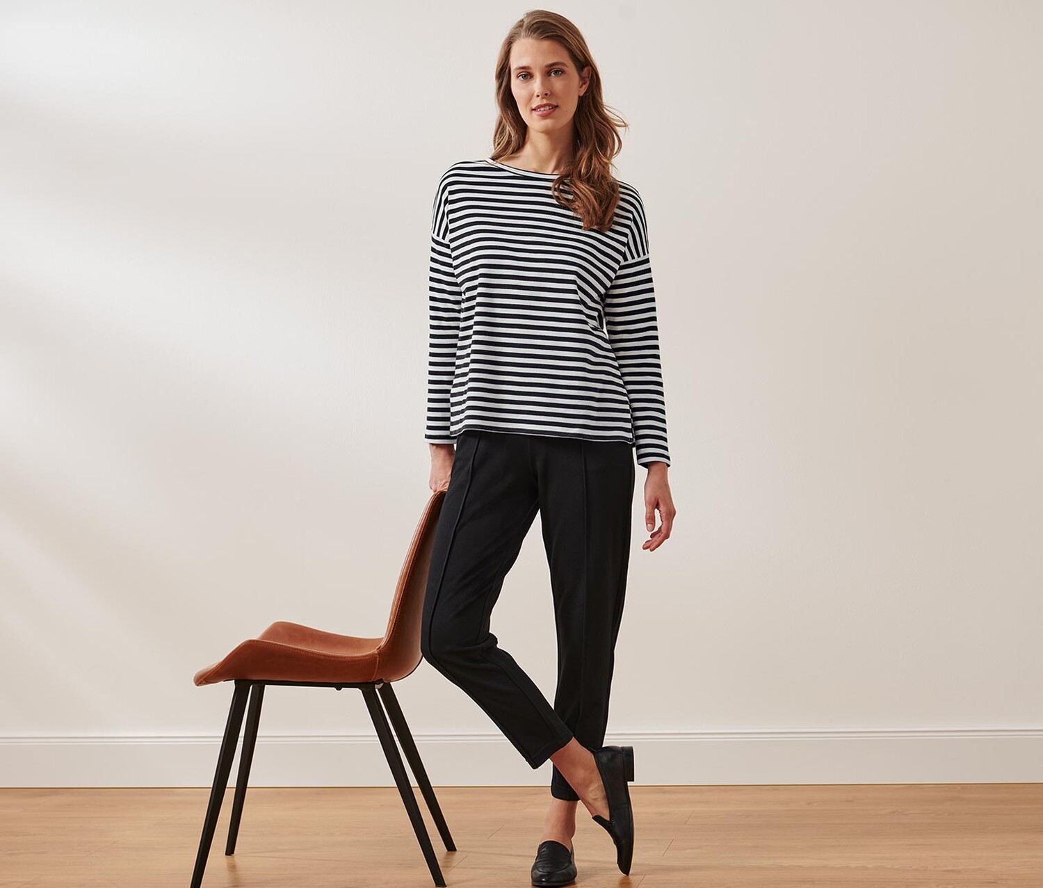 Полосатая рубашка с длинными рукавами Tchibo, полосатый черно-белый
Полосатая рубашка с длинными рукавами Tchibo, полосатый черно-белый