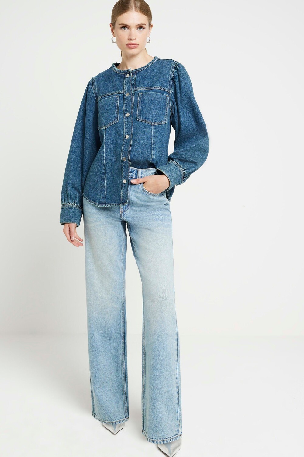 Свободные прямые джинсы с высокой посадкой River Island, синий
Свободные прямые джинсы с высокой посадкой River Island, синий