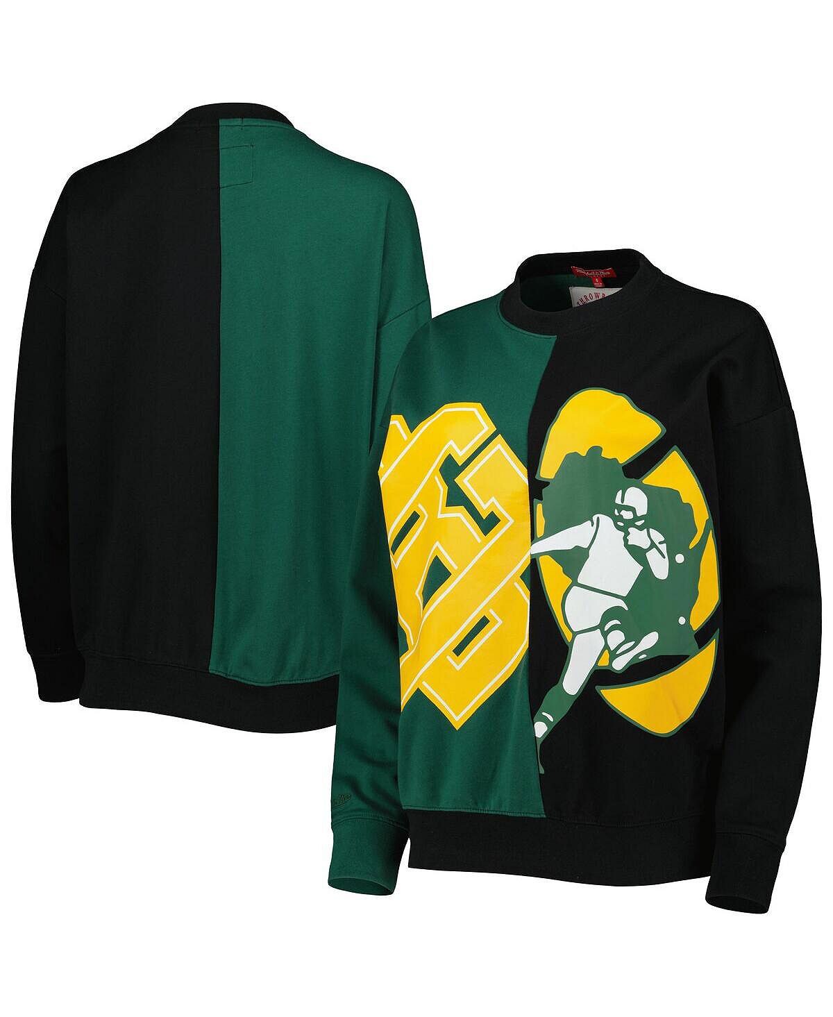 Женский зеленый, черный свитшот-пуловер с большим лицом Green Bay Packers Mitchell & Ness
Женский зеленый, черный свитшот-пуловер с большим лицом Green Bay Packers Mitchell & Ness
