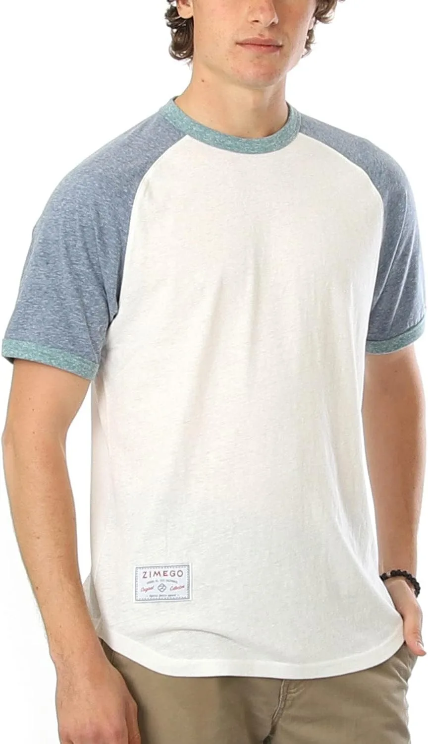 ZIMEGO мужская футболка с коротким рукавом и цветными вставками
ZIMEGO мужская футболка с коротким рукавом и цветными вставками