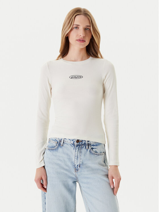 Облегающая блузка W5YP38 KA0H1 Guess Jeans, экрю
Облегающая блузка W5YP38 KA0H1 Guess Jeans, экрю