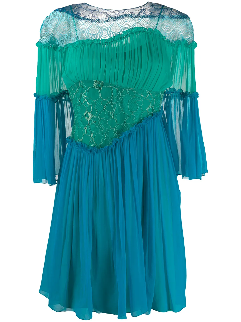 Платье с оборками и вставками Alberta Ferretti, синий
Платье с оборками и вставками Alberta Ferretti, синий