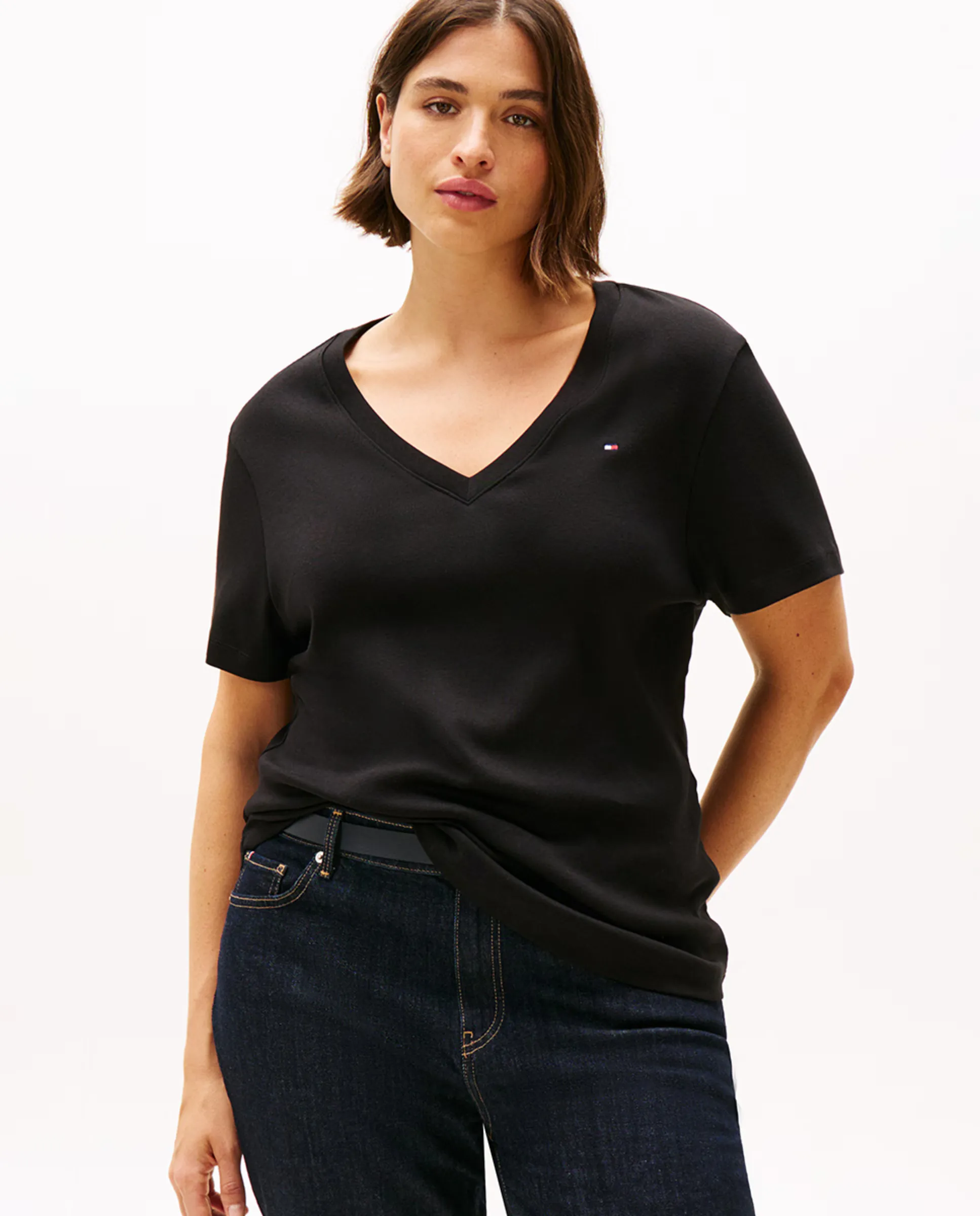 Женская футболка с коротким рукавом Slim Cody Tommy Hilfiger, черный
Женская футболка с коротким рукавом Slim Cody Tommy Hilfiger, черный