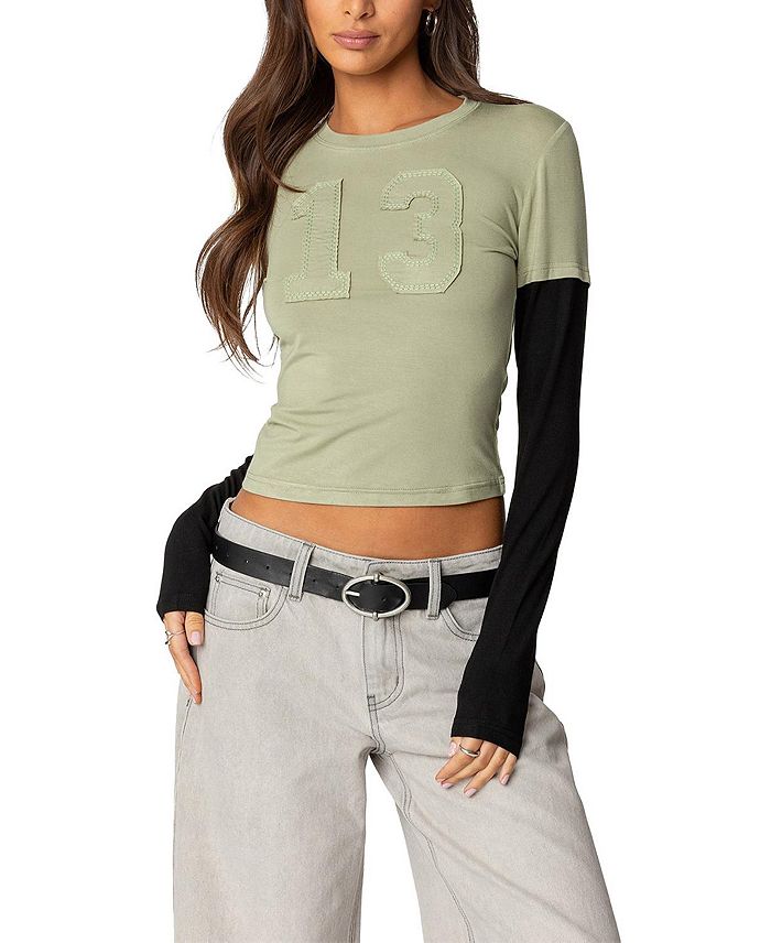 Футболка с длинным рукавом, 13 слоев Edikted, зеленый
Футболка с длинным рукавом, 13 слоев Edikted, зеленый