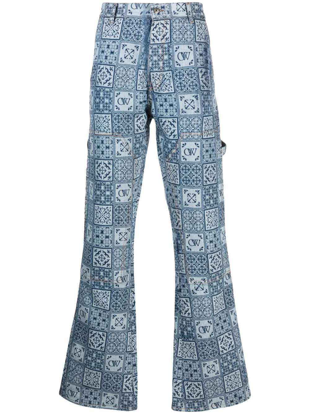 Расклешенные джинсы с принтом OFF-WHITE, синий
Расклешенные джинсы с принтом OFF-WHITE, синий