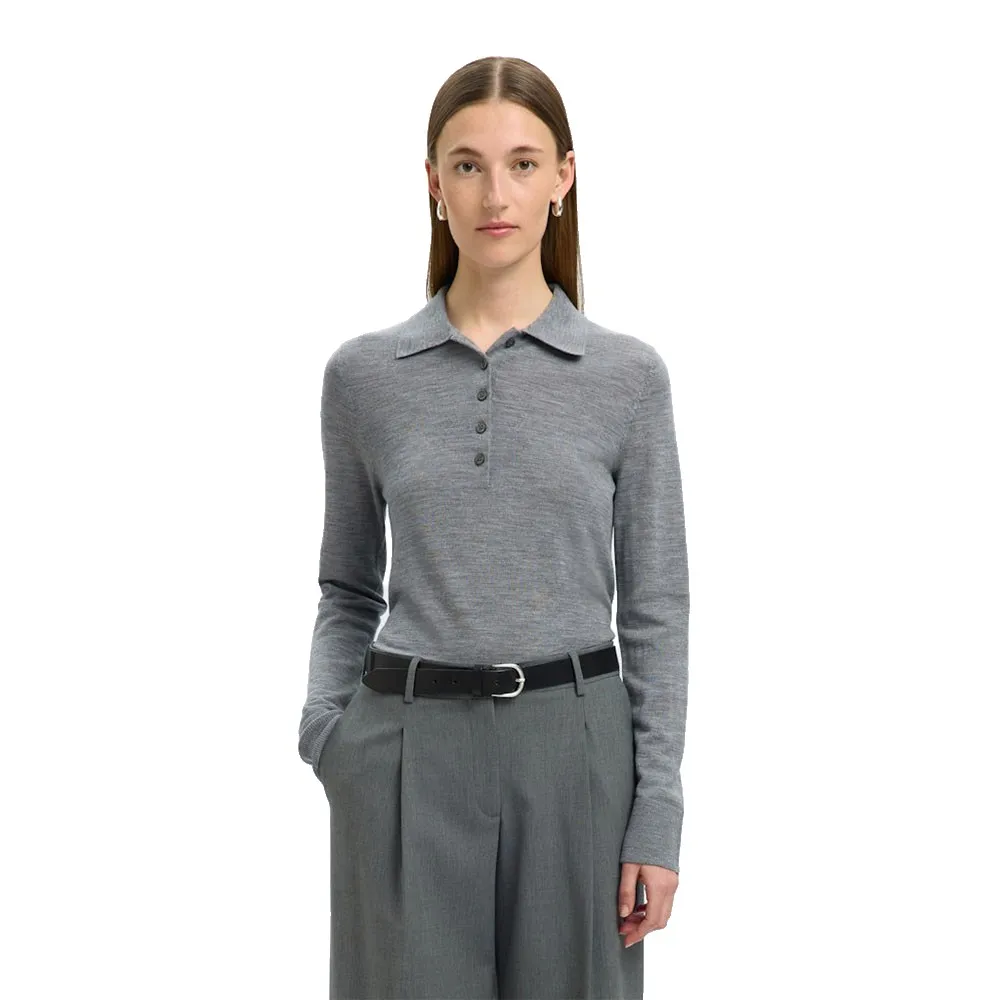 Поло с длинным рукавом Selected Thea, серый
Поло с длинным рукавом Selected Thea, серый