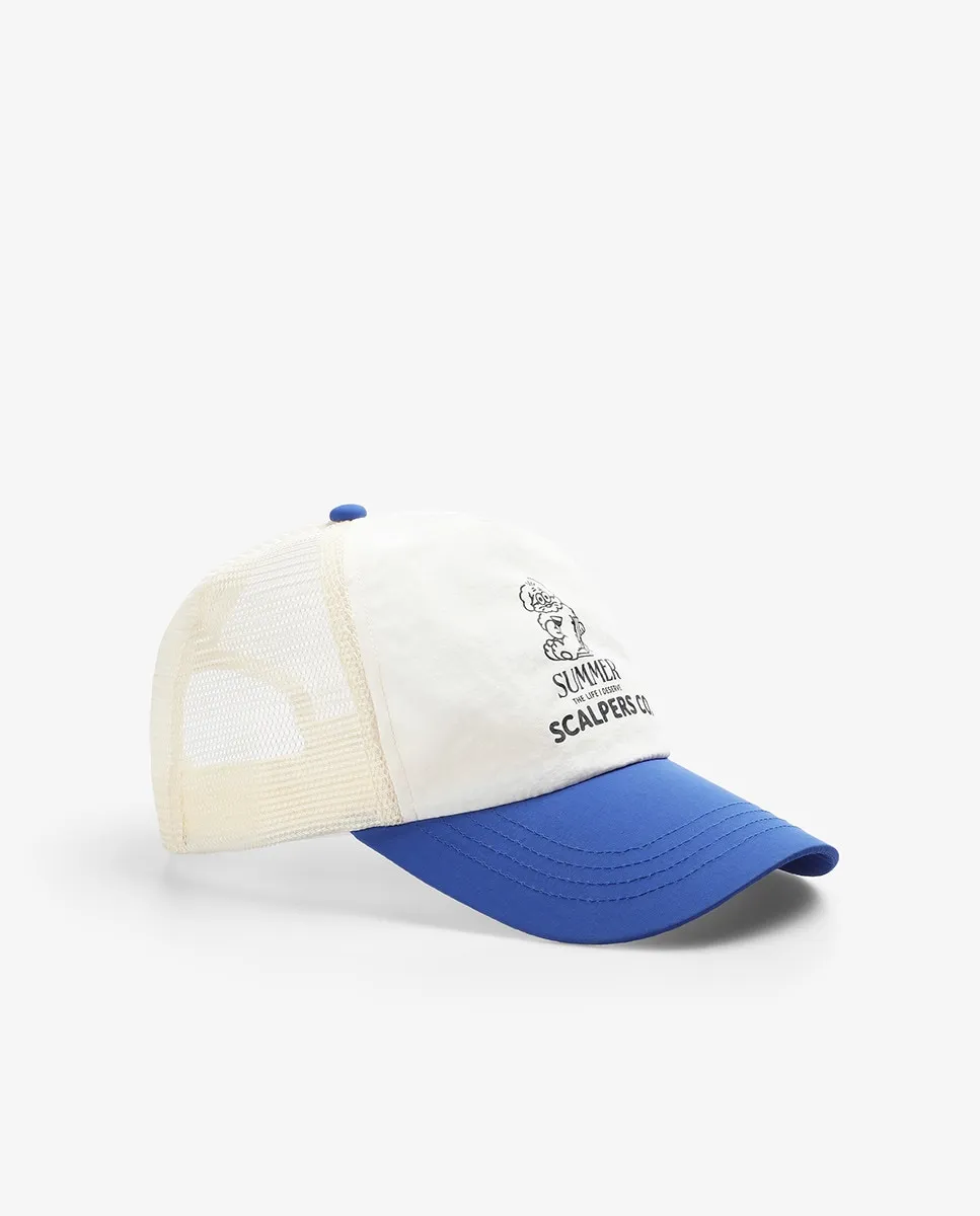 Кепка с гравировкой на передней части и контрастным козырьком мужская Scalpers, синий
Кепка с гравировкой на передней части и контрастным козырьком мужская Scalpers, синий