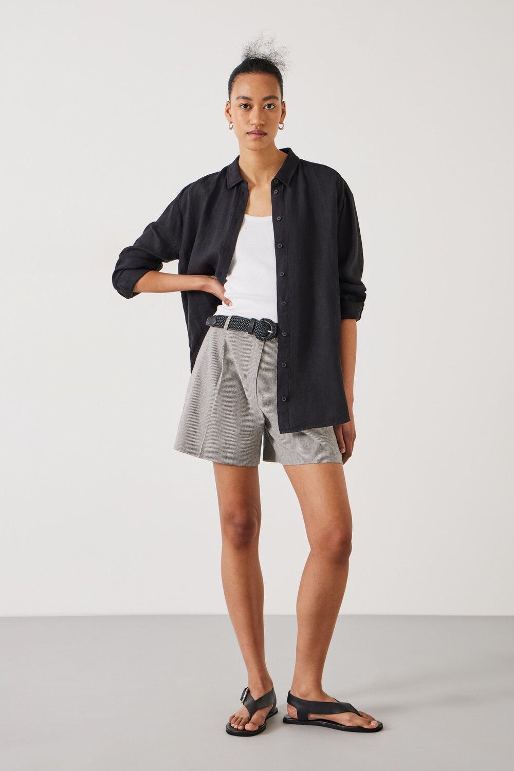 Шорты Shona в полоску Hush, серый 
Шорты Shona в полоску Hush, серый