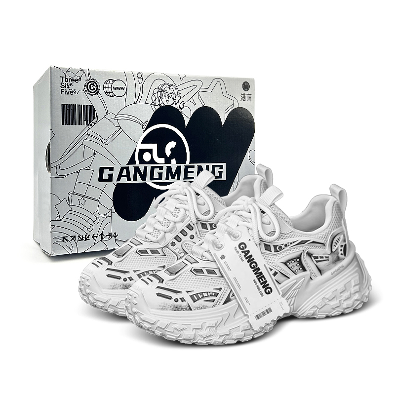 Hong Kong Meng Антискользящие и износостойкие низкие массивные кроссовки для мужчин с эффектом увеличения роста - белая коробка, цвет White Box
Hong Kong Meng Антискользящие и износостойкие низкие массивные кроссовки для мужчин с эффектом увеличения роста - белая коробка, цвет White Box