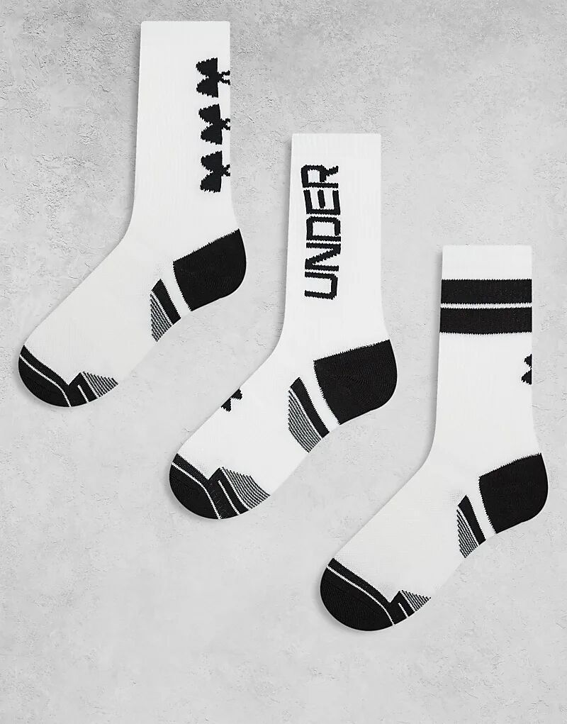 Комплект из 3 пар носков Under Armour Performance Tech белого цвета
Комплект из 3 пар носков Under Armour Performance Tech белого цвета