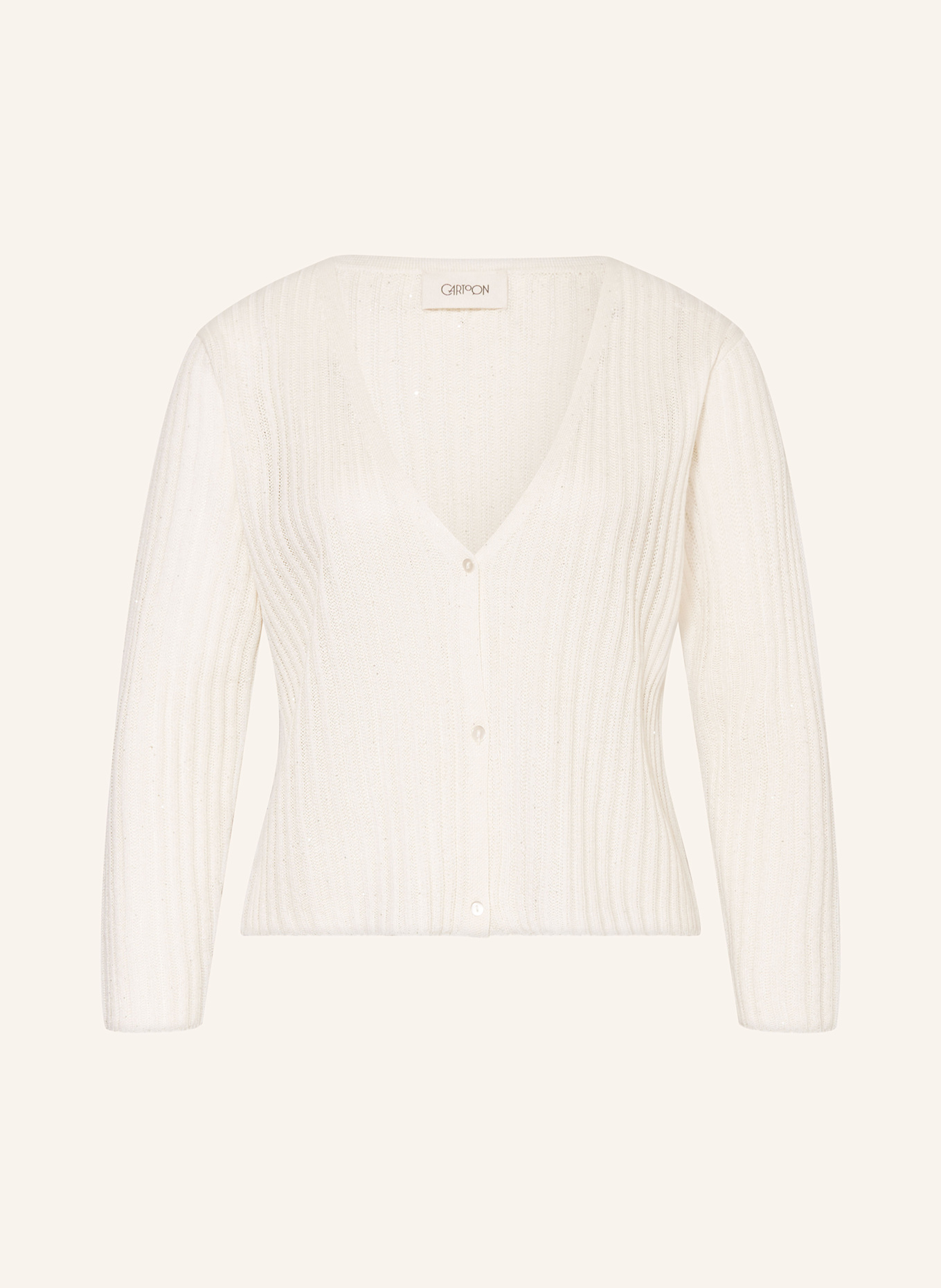 Кардиган с рукавами 3/4 и пайетками Cartoon, белый
Кардиган с рукавами 3/4 и пайетками Cartoon, белый