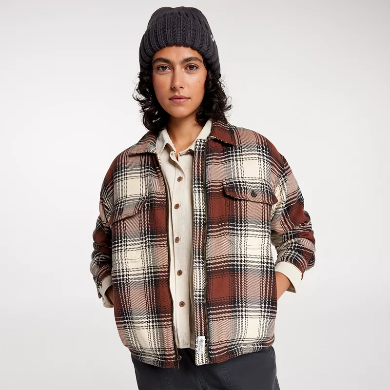 Женская куртка-рубашка на молнии на подкладке из шерпы Alpine Design, цвет Brown Loch Lake Plaid
Женская куртка-рубашка на молнии на подкладке из шерпы Alpine Design, цвет Brown Loch Lake Plaid
