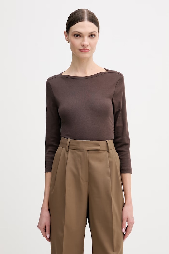 Хлопковый лонгслив United Colors of Benetton, коричневый
Хлопковый лонгслив United Colors of Benetton, коричневый