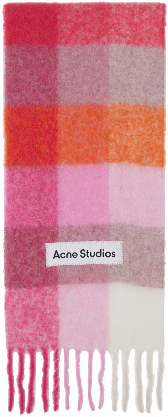 Шарф из мохера в розовую и оранжевую клетку Acne Studios, розовый/фуксия/белый
Шарф из мохера в розовую и оранжевую клетку Acne Studios, розовый/фуксия/белый