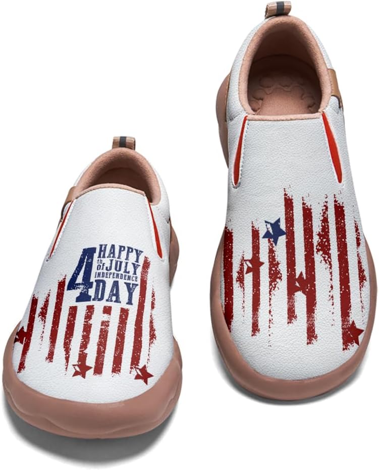 Мужские прогулочные туфли для путешествий, повседневные, на плоской подошве, с широкой носочной частью, с рисунком американского флага, легко надеваются Onehorse, American Flag_09
Мужские прогулочные туфли для путешествий, повседневные, на плоской подошве, с широкой носочной частью, с рисунком американского флага, легко надеваются Onehorse, American Flag_09