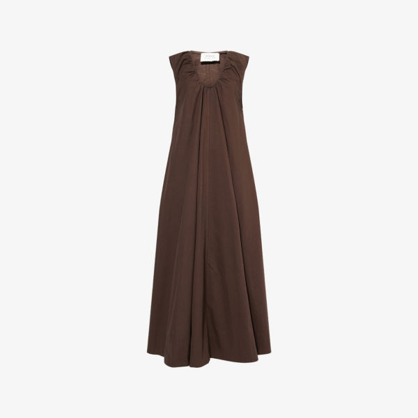 Платье миди Dissh Gabby из хлопкового поплина расклешенное, коричневый
Платье миди Dissh Gabby из хлопкового поплина расклешенное, коричневый