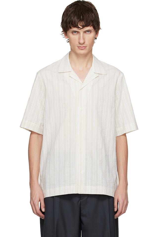 Рубашка с коротким рукавом в полоску с текстурным рисунком Paul Smith, белый
Рубашка с коротким рукавом в полоску с текстурным рисунком Paul Smith, белый