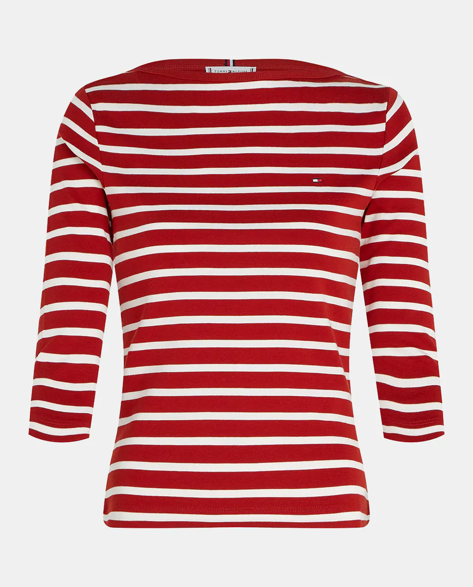 Женская футболка с вырезом-лодочкой и рукавами три четверти Tommy Hilfiger, красный
Женская футболка с вырезом-лодочкой и рукавами три четверти Tommy Hilfiger, красный